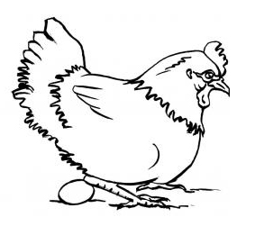 desene de colorat gaina